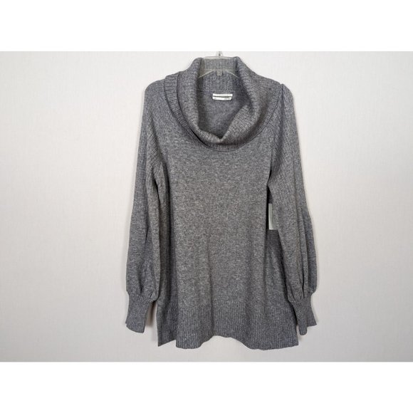 by ANTHROPOLOGIE long‎ sleeve cowl neck gray sweater sz XLP - Picture 1 of 10